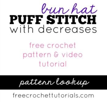 Pattern Search Completed Bun Hat with Puff Stitch and Decreases