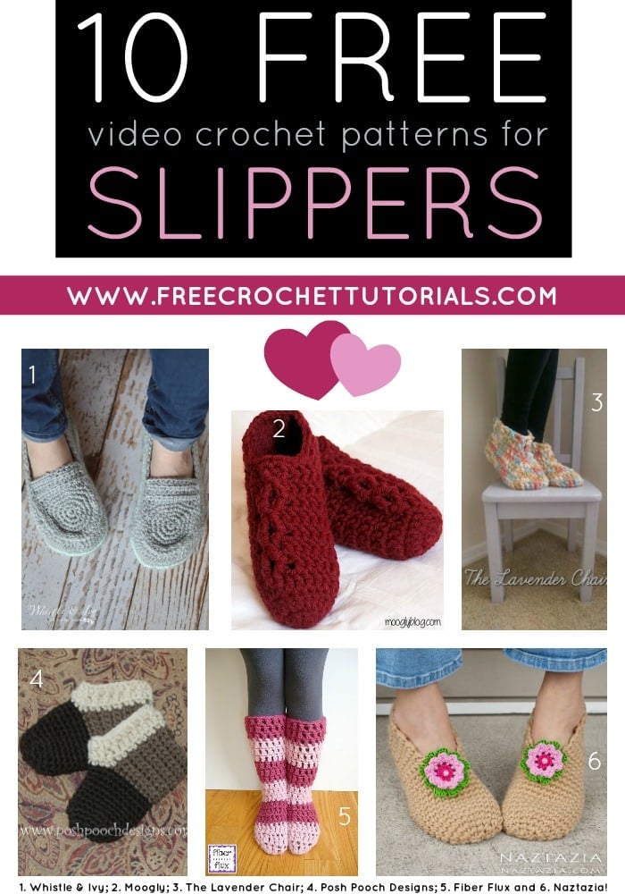 youtube crochet slippers