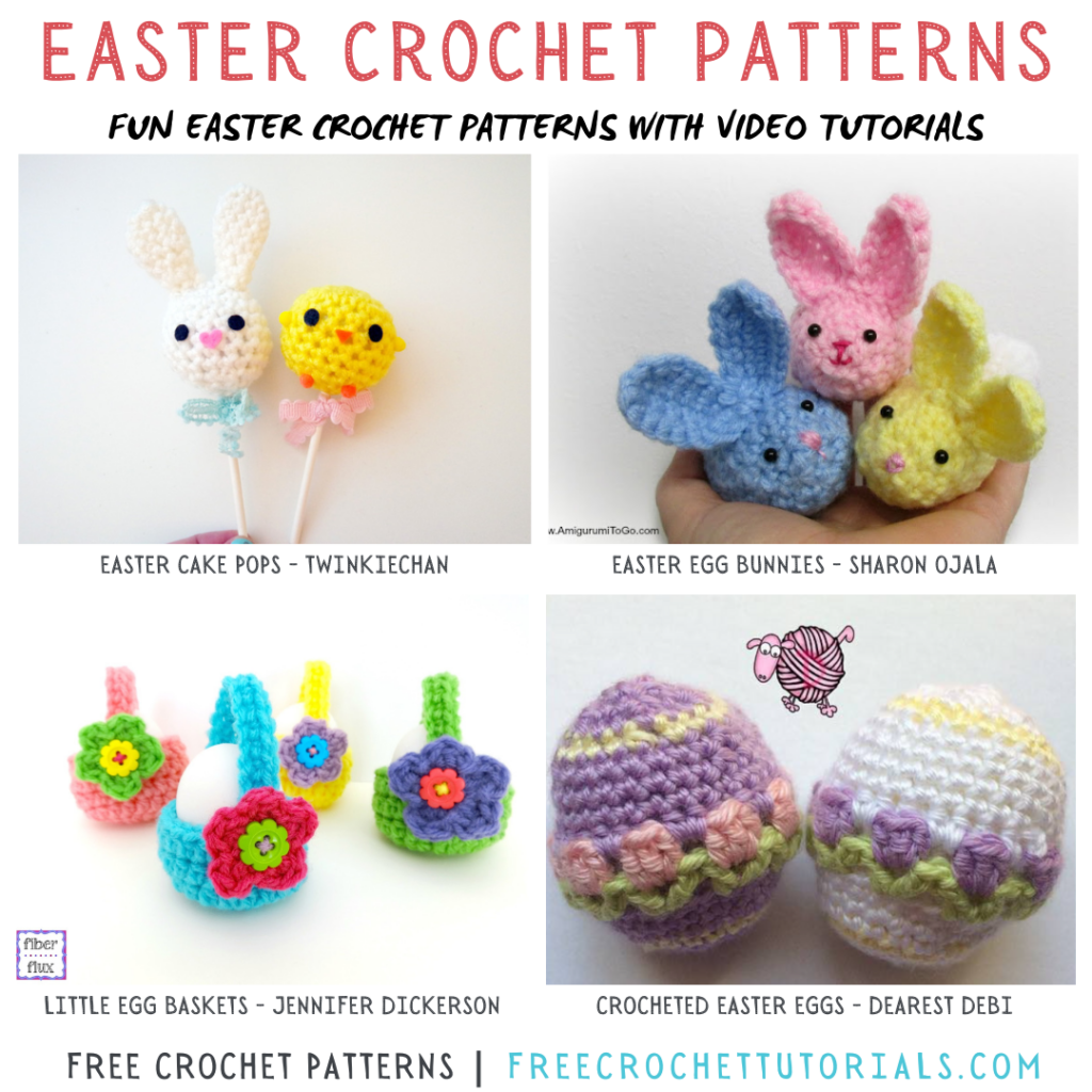 These FUN and FREE Easter Crochet Patterns will help you make quick gifts and decorations this spring. Video tutorials included.