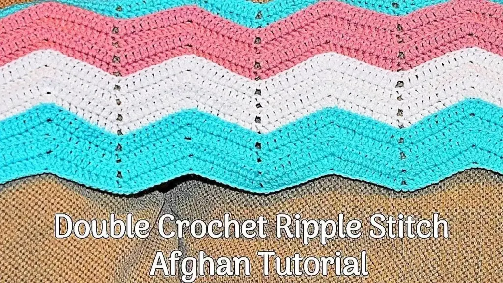 Designed by Amy of Crochet Jewel, the Crochet Ripple Stitch Afghan is made with Aran Weight Yarn and a 5 mm (H) crochet hook. The free written pattern is available on her website and you can watch the video tutorial here.
