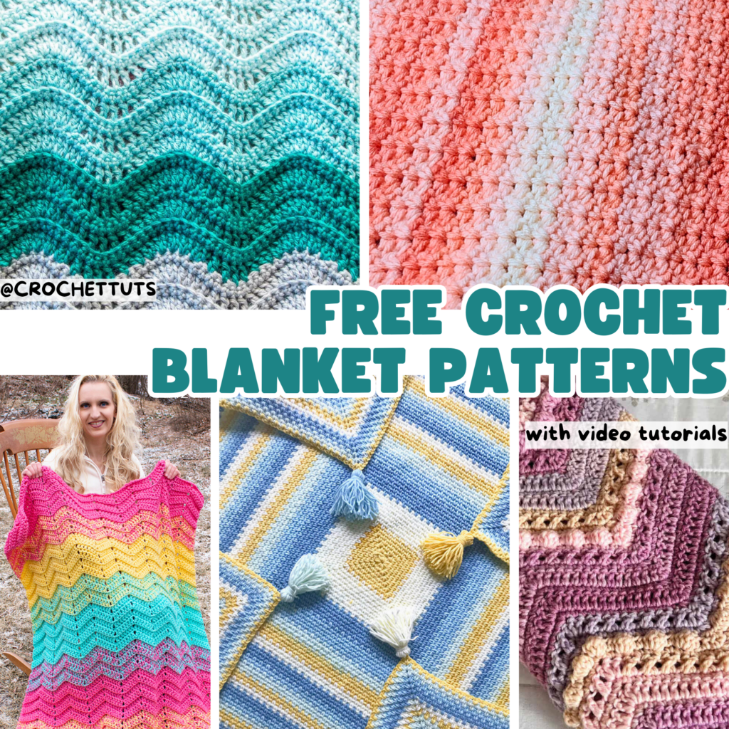 Free Crochet Blanket Patterns with Video Tutorials! Learn step-by-step with these cozy and creative designs.