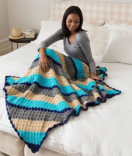 Corner to Corner Blanket Red Heart