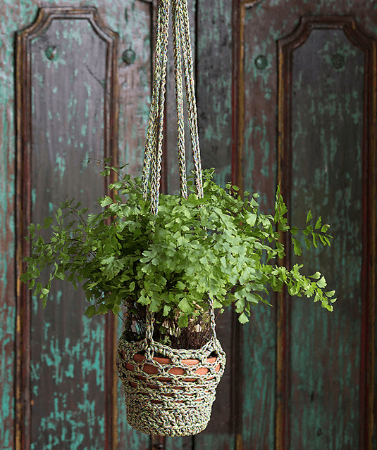 Crochet Plant Hanger by Alessandra Hayden at Red Heart