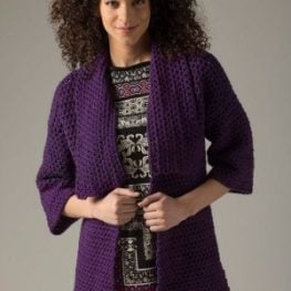 Level 1 Crocheted Cardigan from Lion Brand Yarns