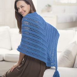 Crochet Triangle Shawl by Drew Emborsky