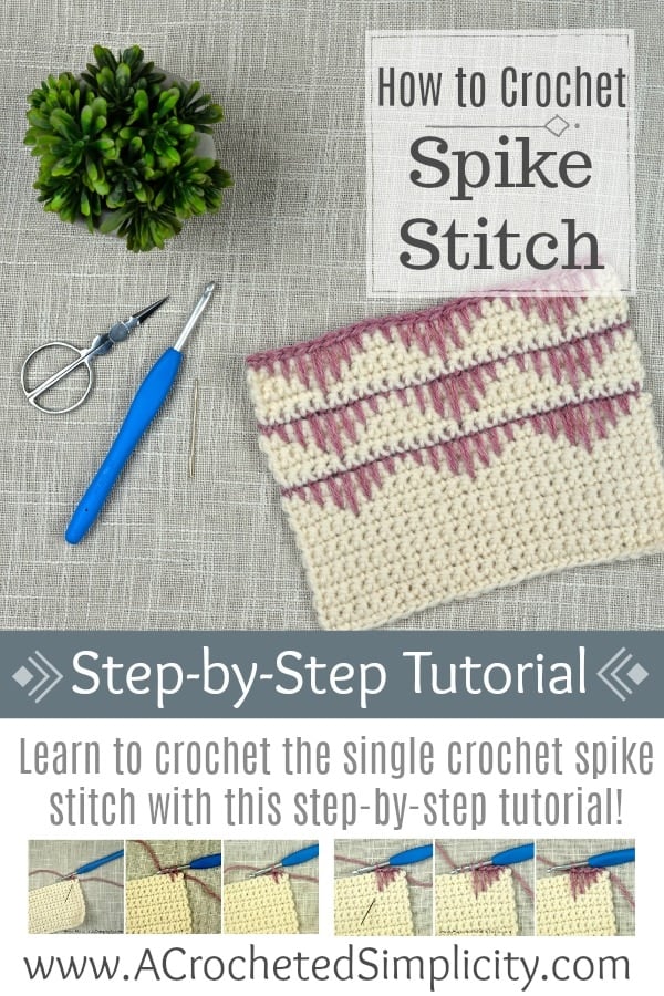 Learn how to crochet the Spike Stitch with this great step-by-step photo tutorial.
