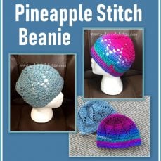 Pineapple Stitch Beanie Pattern Tutorial