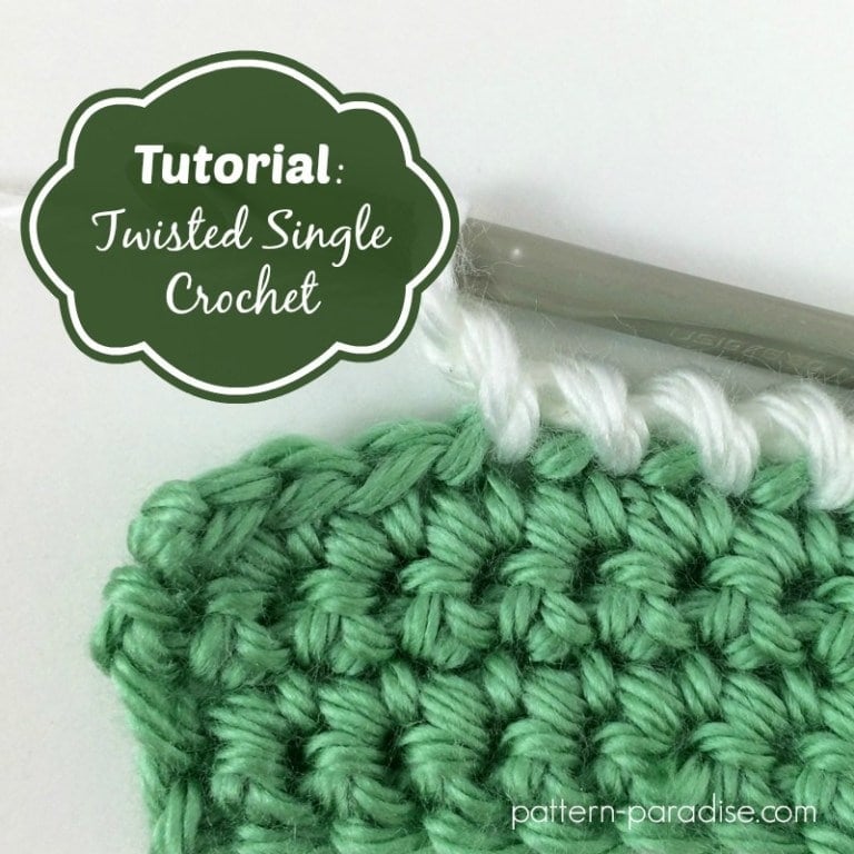 Learn how to crochet the twisted single crochet with this great video tutorial. #crochettutorial #videotutorial #twistedsinglecrochet