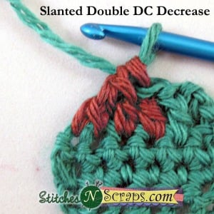 Slanted Double DC Decrease Stitch Tutorial