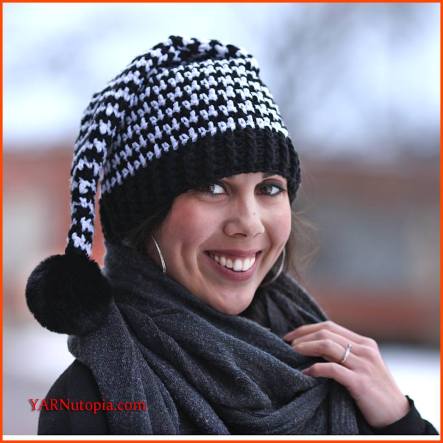 How to Crochet the Houndstooth Stocking Hat