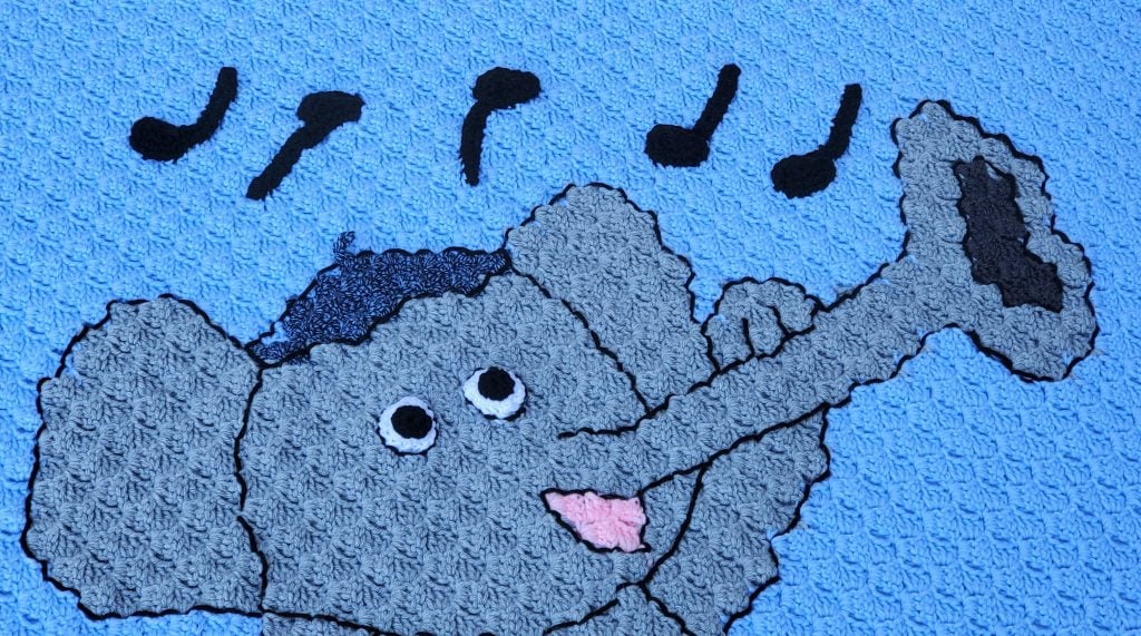 Learn how to use backstitch to embroider on crochet