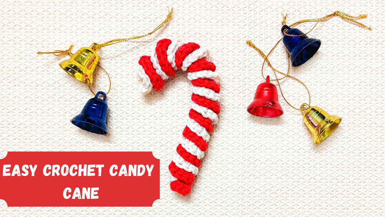 Today I am sharing the this fun and quick tutorial on How To Crochet an Easy Candy Cane.
