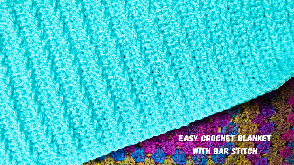 Easy Crochet Baby Blanket With Bar Stitches • Free Crochet Tutorials