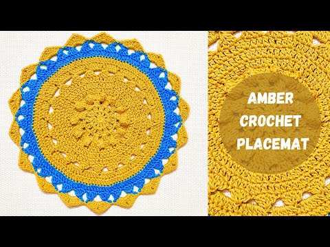 Amber Crochet Placemat Doily Pattern + video