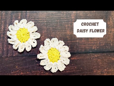 Easy Crochet Daisy Pattern + Video Tutorial
