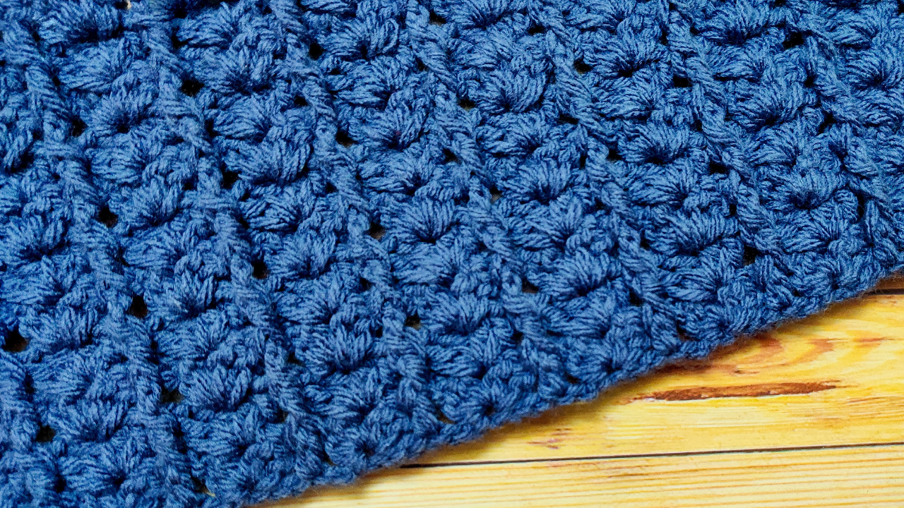 Learn how to make this Quick Textured Blanket with the free pattern and video from Raji's Craft Hobby.