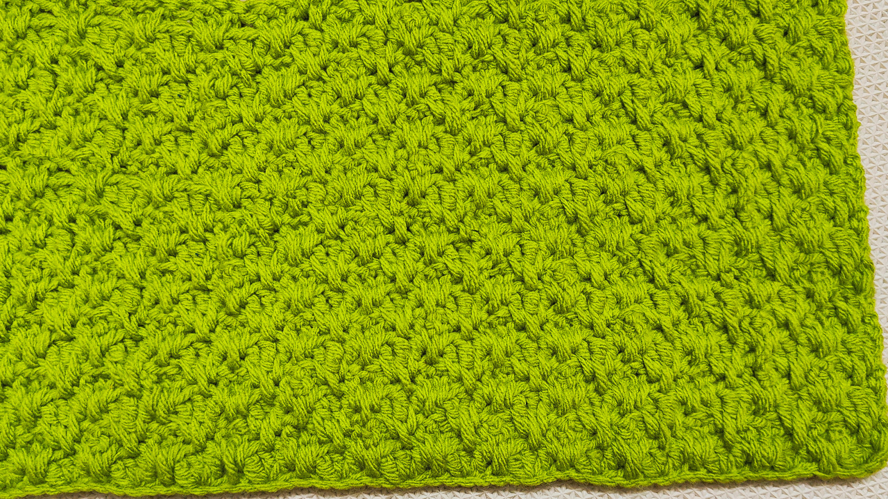 Grab a copy of this free pattern from Raji's Craft Hobby and follow along with the video tutorial to make a Simple and Easy Crochet Element Blanket. 