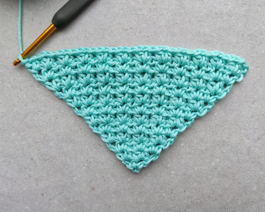 The Half Double Crochet V Stitch creates an airy fabric without having too many holes.