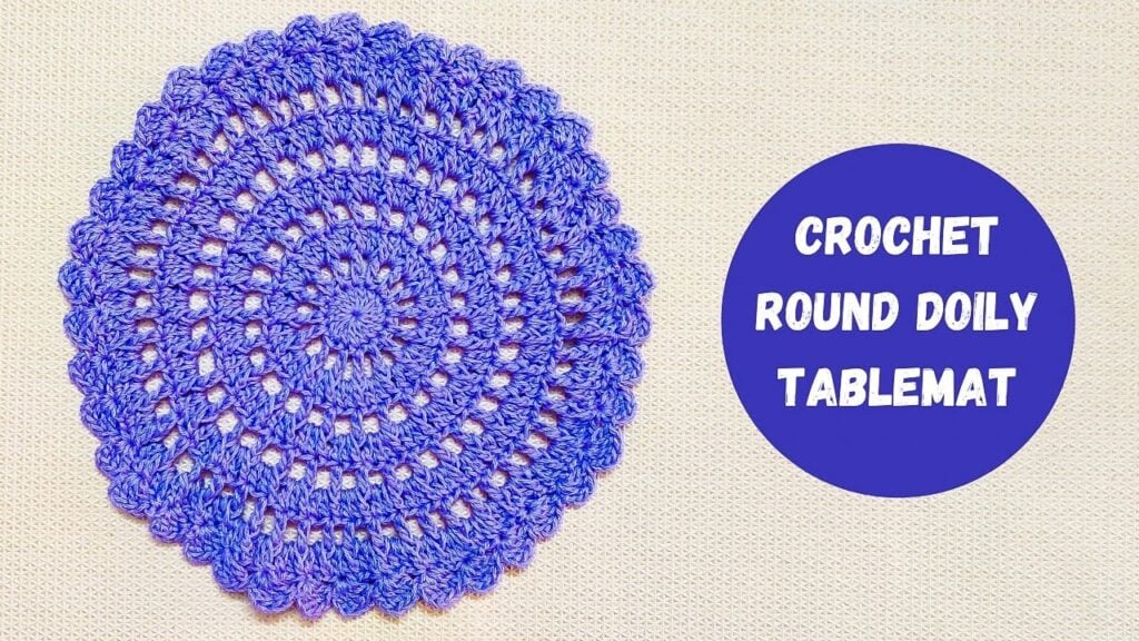 Learn how to crochet a round doily easily with this free pattern and video tutorial from Raji's Craft Hobby. A photo tutorial too!