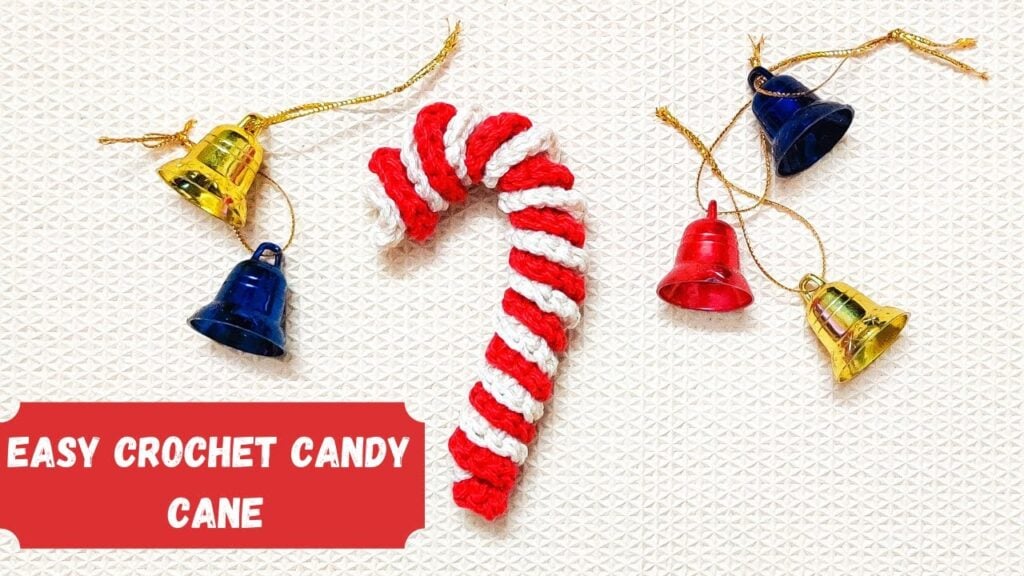 Today I am sharing the this fun and quick tutorial on How To Crochet an Easy Candy Cane.