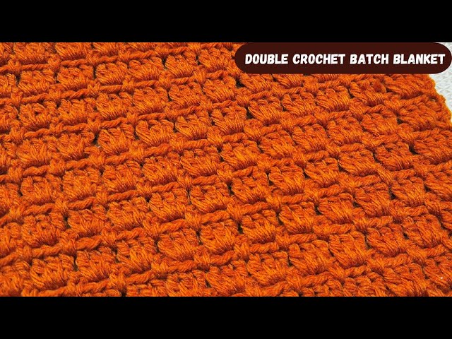This free crochet pattern for an easy double crochet batch blanket is available from Raji's Craft Hobby. It includes a video tutorial to teach you how to crochet this simple stitch.