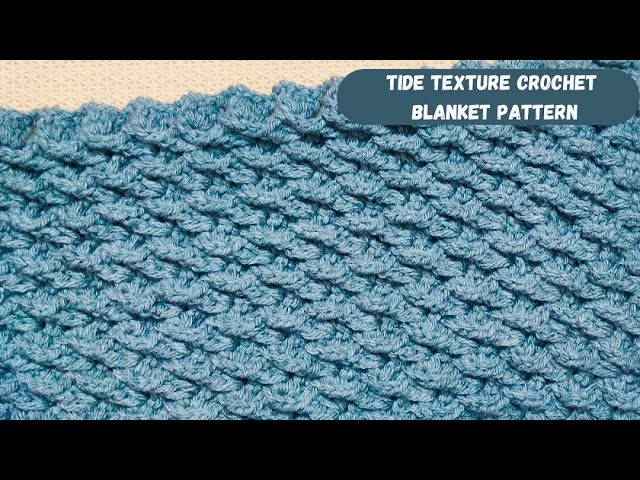 If you are on lookout for an easy crochet pattern with a warm texture, then here is a quick and easy Tide Texture Crochet Blanket Pattern. This Blanket pattern is a repeat of only one row worked with combination of Double Crochets and Front Post Double Crochets. This gives the pattern a raised wavy texture look.