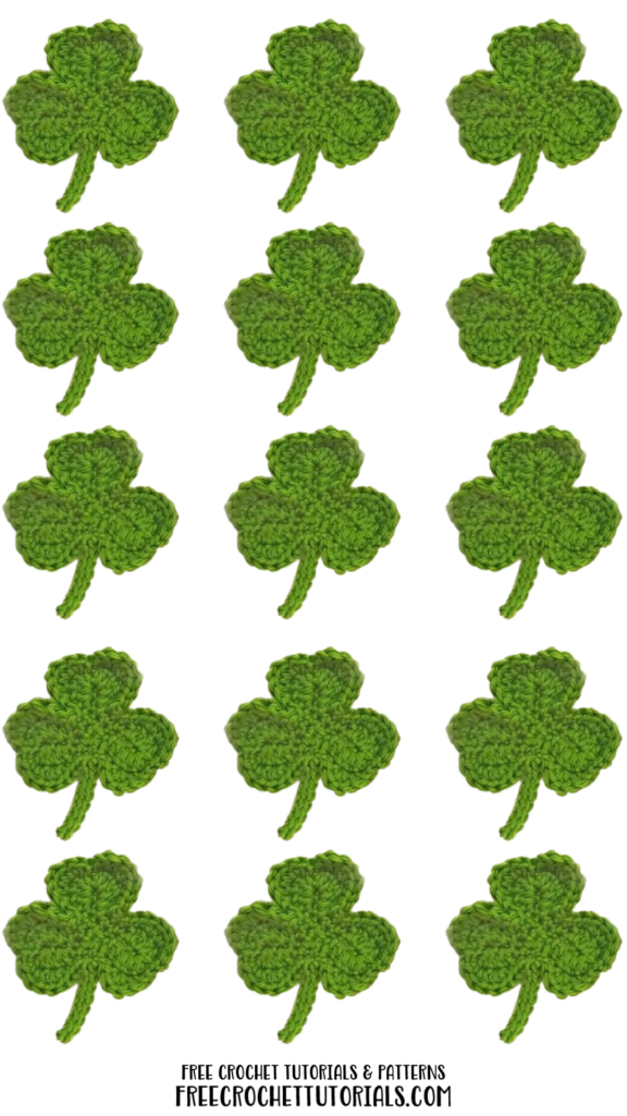 This easy to crochet Shamrock is a free pattern from Yarnutopia. Learn how to crochet this 3 leaf clover with the easy to follow video tutorial.