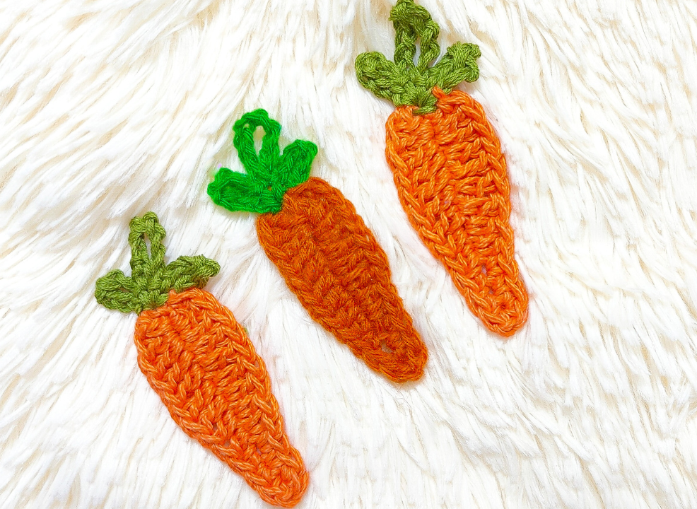 Make something handmade for special occasions with this easy and quick tutorial for crocheted carrot appliques. Use them to decorate potholders, clothing accessories, and more.
