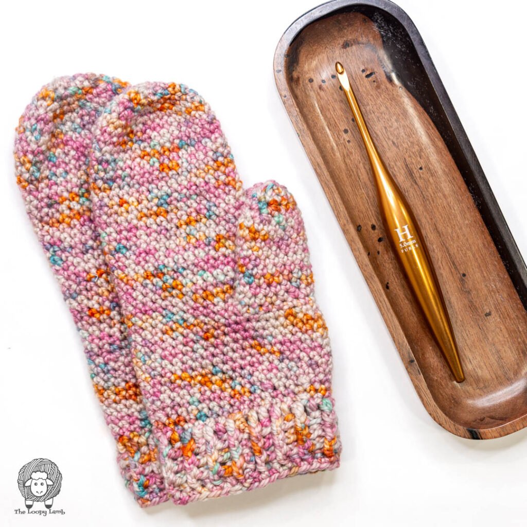 Quick Cozy Crochet Mittens for Gifts & Markets with just One Hank of Yarn