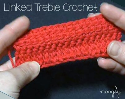 Linked Treble Crochet Stitch Tutorial