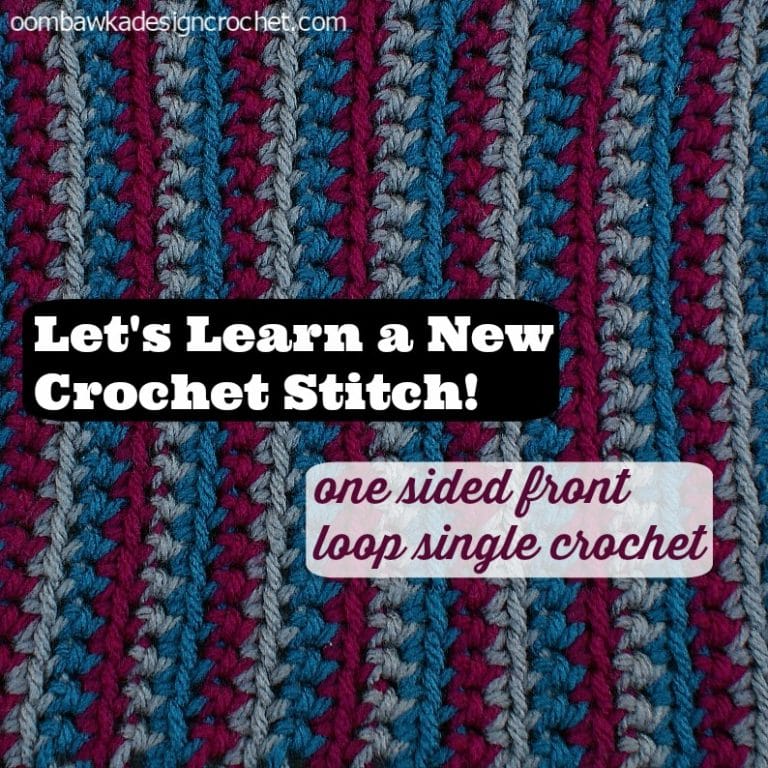 One Sided Front Loop Single Crochet Stitch Tutorial