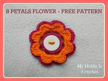 8 Petal Thread Flower Tutorial