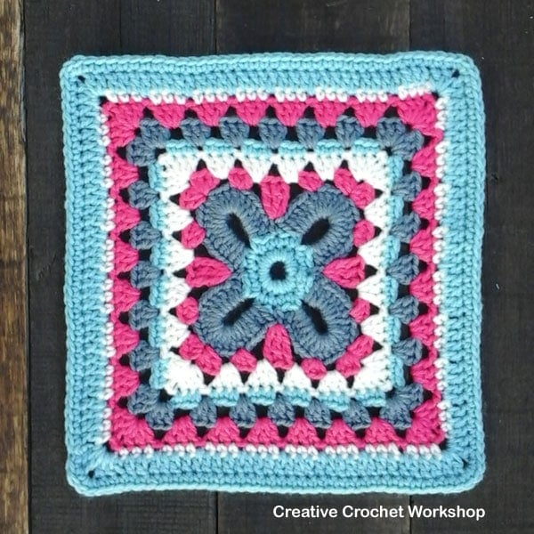 Fancy Clover Granny Square Tutorial