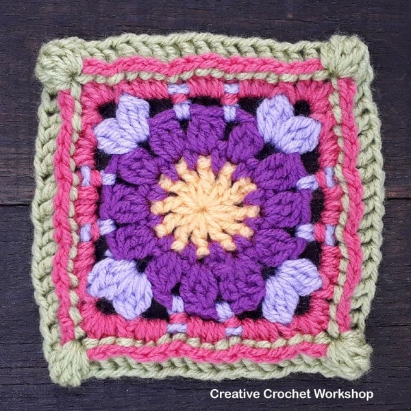 Peace Petal Flower Granny Square Tutorial